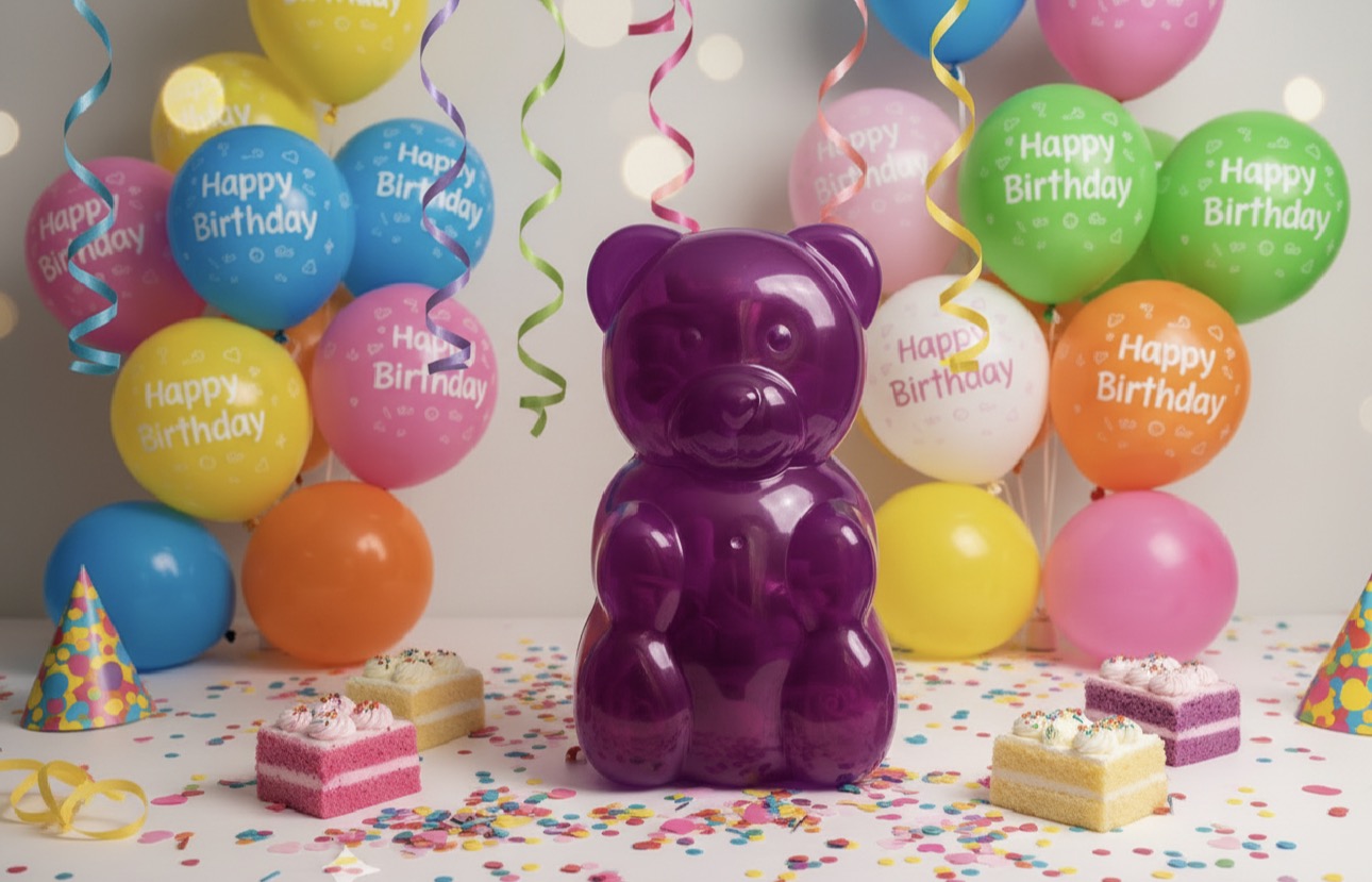 TIKTOK Viral Bear Gift Set - 1/2lb Bucket + 10 Candy Bags